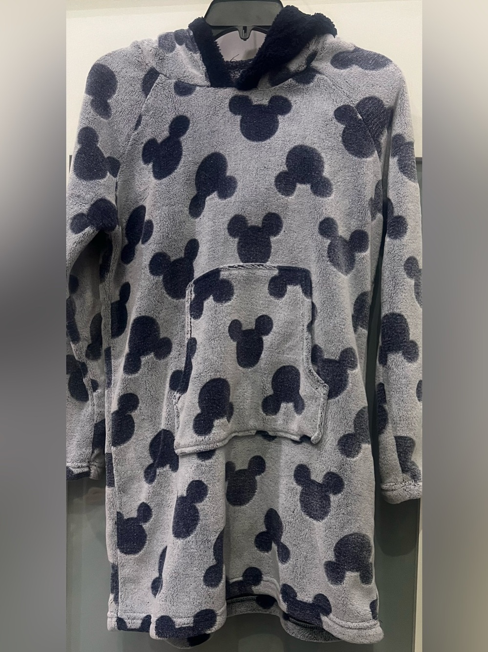 Disney Women's Oversized  Lounge Hoodie with Sherpa Hood Mickey Mouse Small
